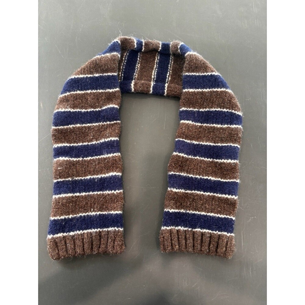 Vintage J Crew University Stripe 100% Wool Scarf